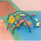 Red de cuerda de marco para escalada al aire libre con tobogán de plástico para niños