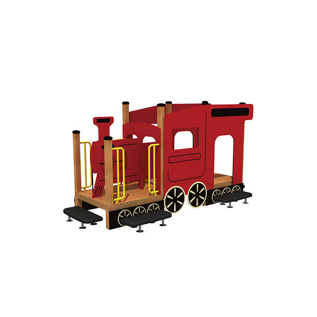 Equipo de juegos al aire libre de la diapositiva del HDPE del juego del niño del tema de la locomotora del tren para el parque