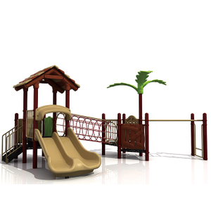 Juego de diapositivas personalizado al aire libre del patio del bosque de los niños para el parque de aventuras