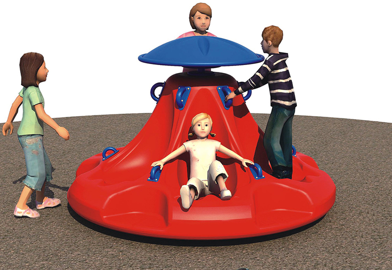 Equipo de patio al aire libre con asiento giratorio para niños para parque de atracciones