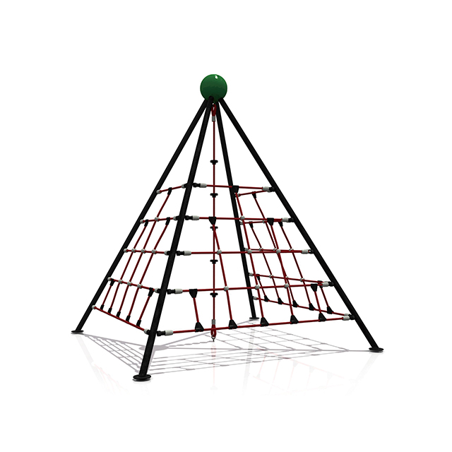 Patio de juegos de red de cuerda de escalada piramid infantil al aire libre